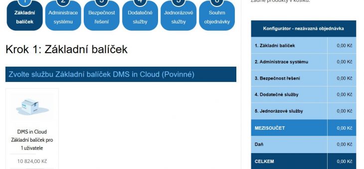 Konfigurátor služeb DMS-IN.CLOUD na míru